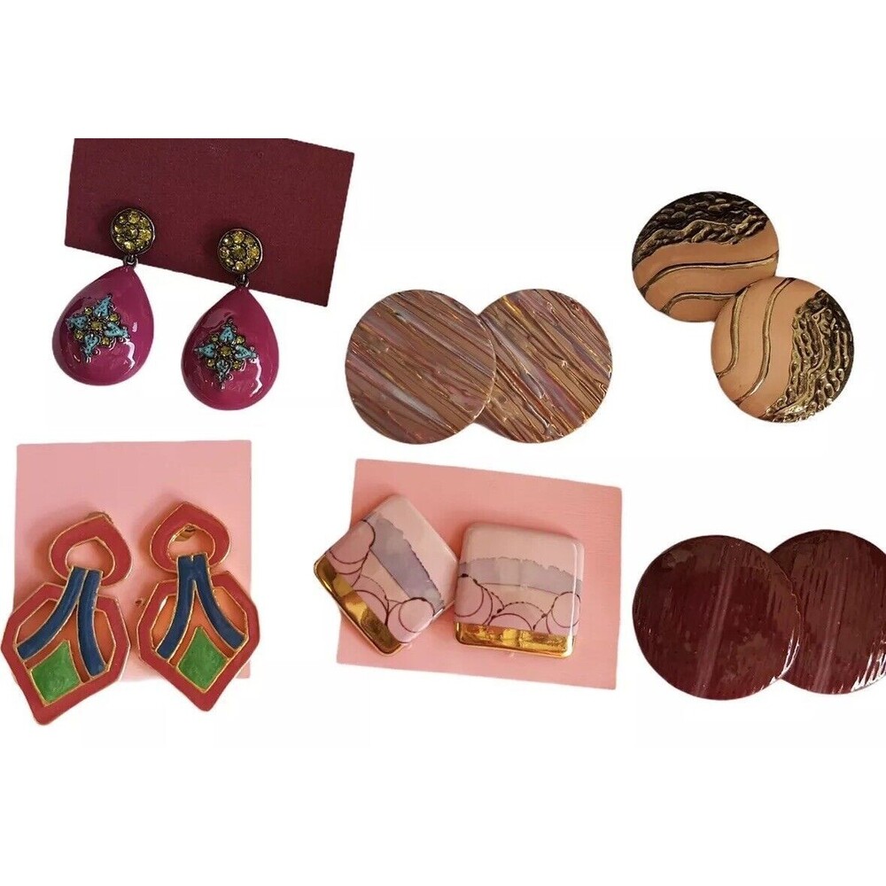 Colorful and Artistic Earrings:A Unique Display of Bold and Elegant Designs 80's